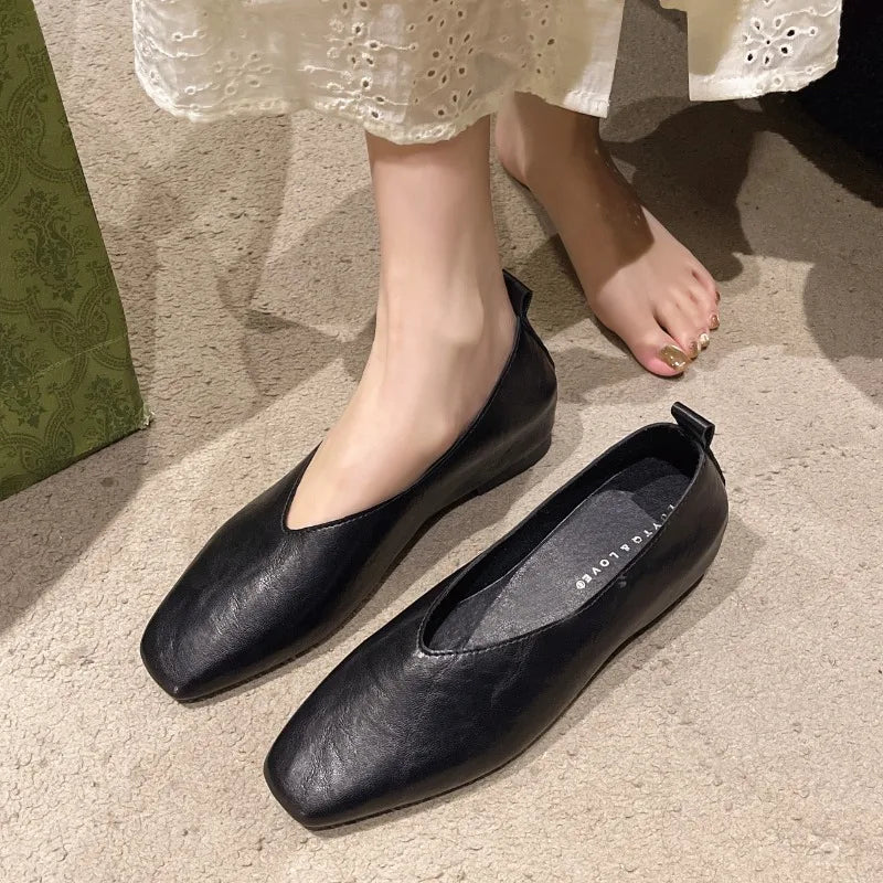 Women Fashion loafers genuine leather luxury shoes