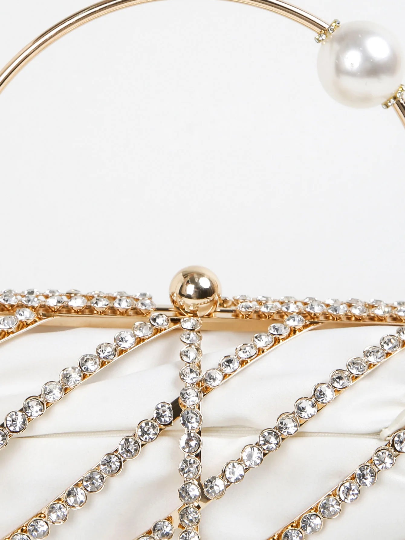 Women's clutch sparkly diamond-encrusted bag