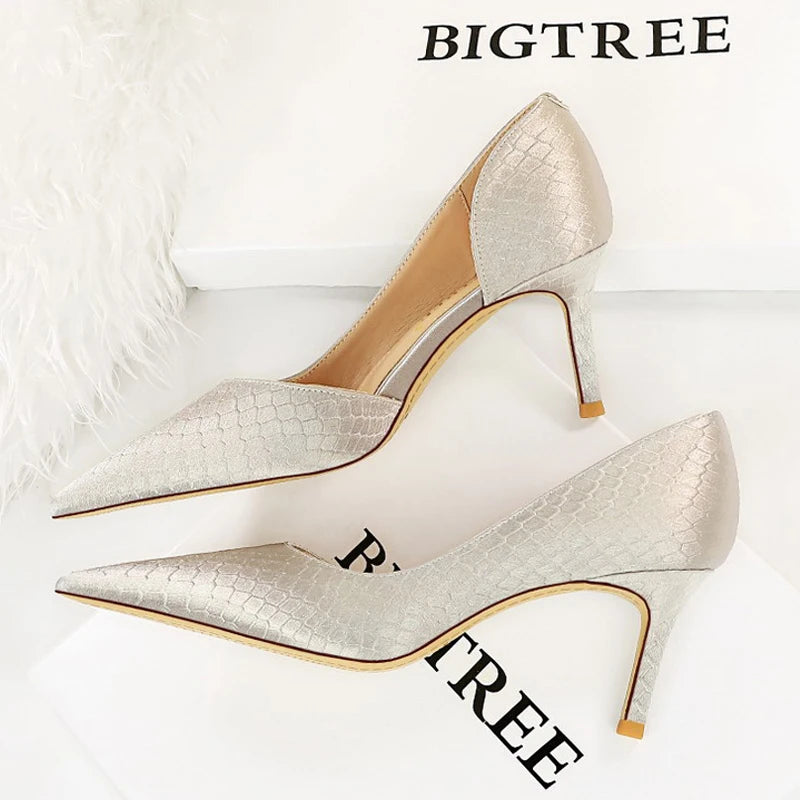 Women BIGTREE Shoes Designer New Pumps Pointed Toe High Heels