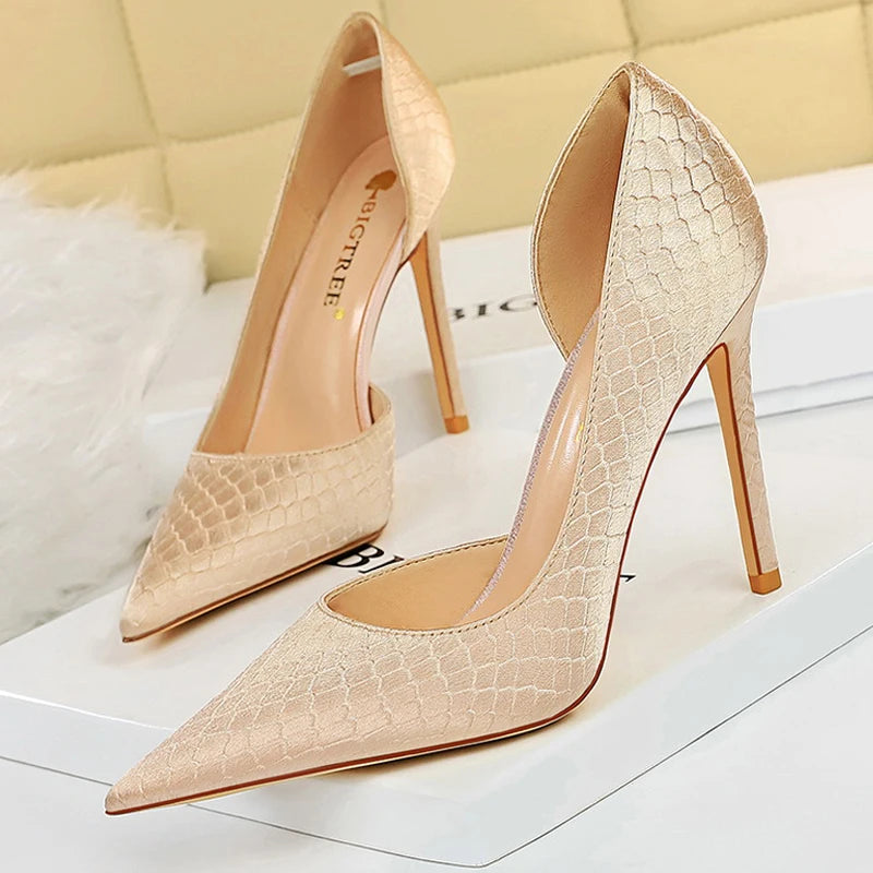 Women BIGTREE Shoes Designer New Pumps Pointed Toe High Heels
