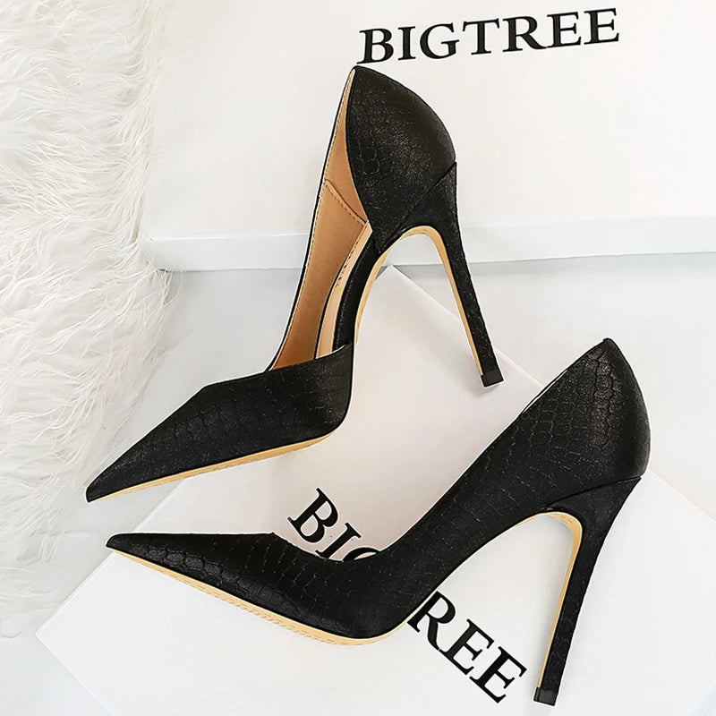 Women BIGTREE Shoes Designer New Pumps Pointed Toe High Heels
