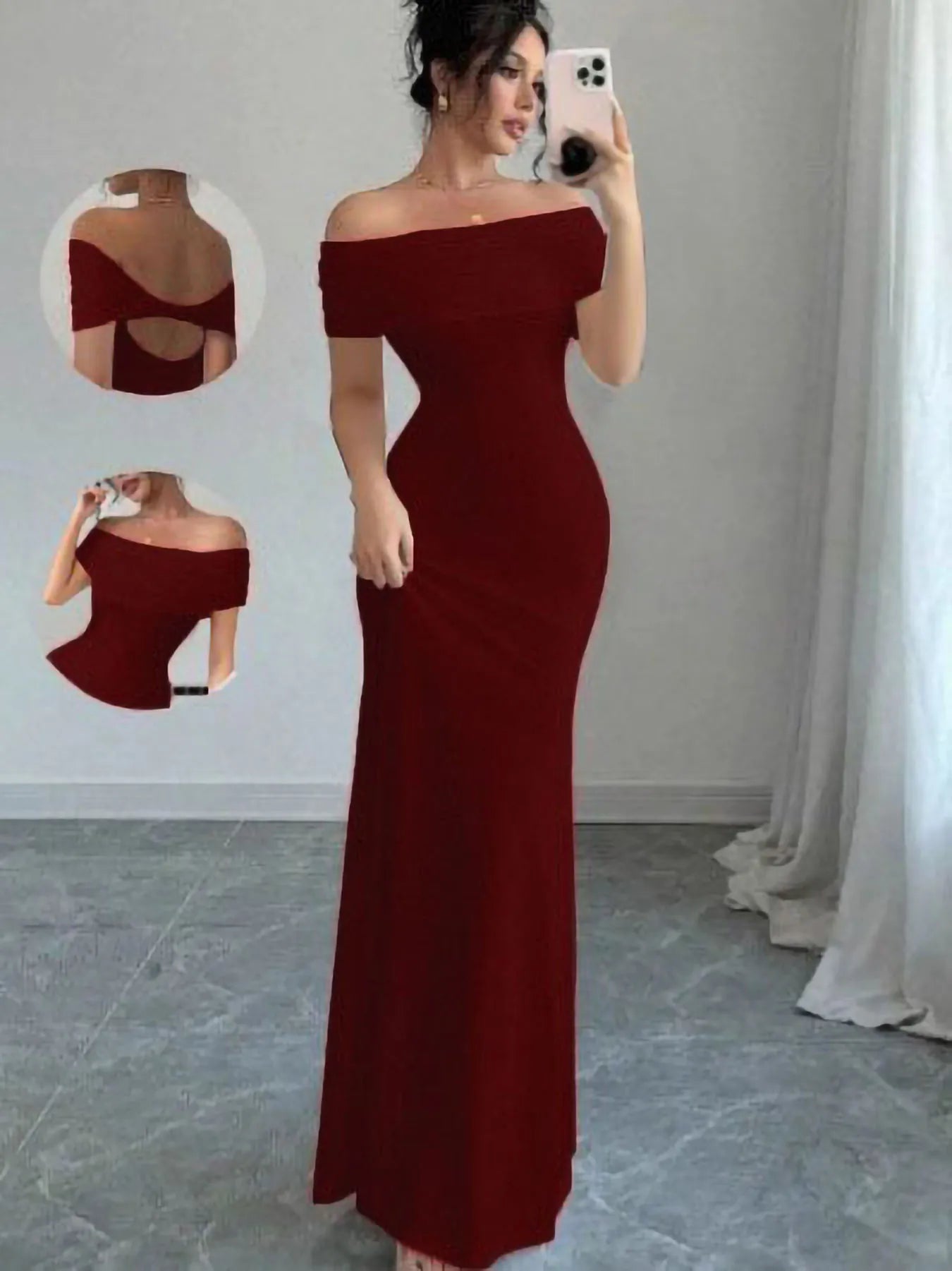 Women‘s Off Shoulder, sleeveless Sexy Bodycon , Elegant Bandage Cocktail Dress for Night Out