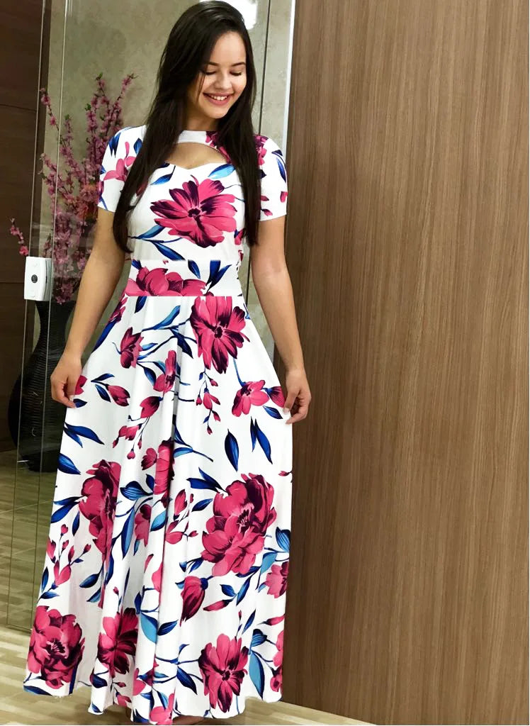Women New Spring/Summer , big swing skirt, sexy and fashionable digital printing Dresses