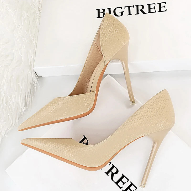 Women BIGTREE Shoes Designer New Pumps Pointed Toe High Heels