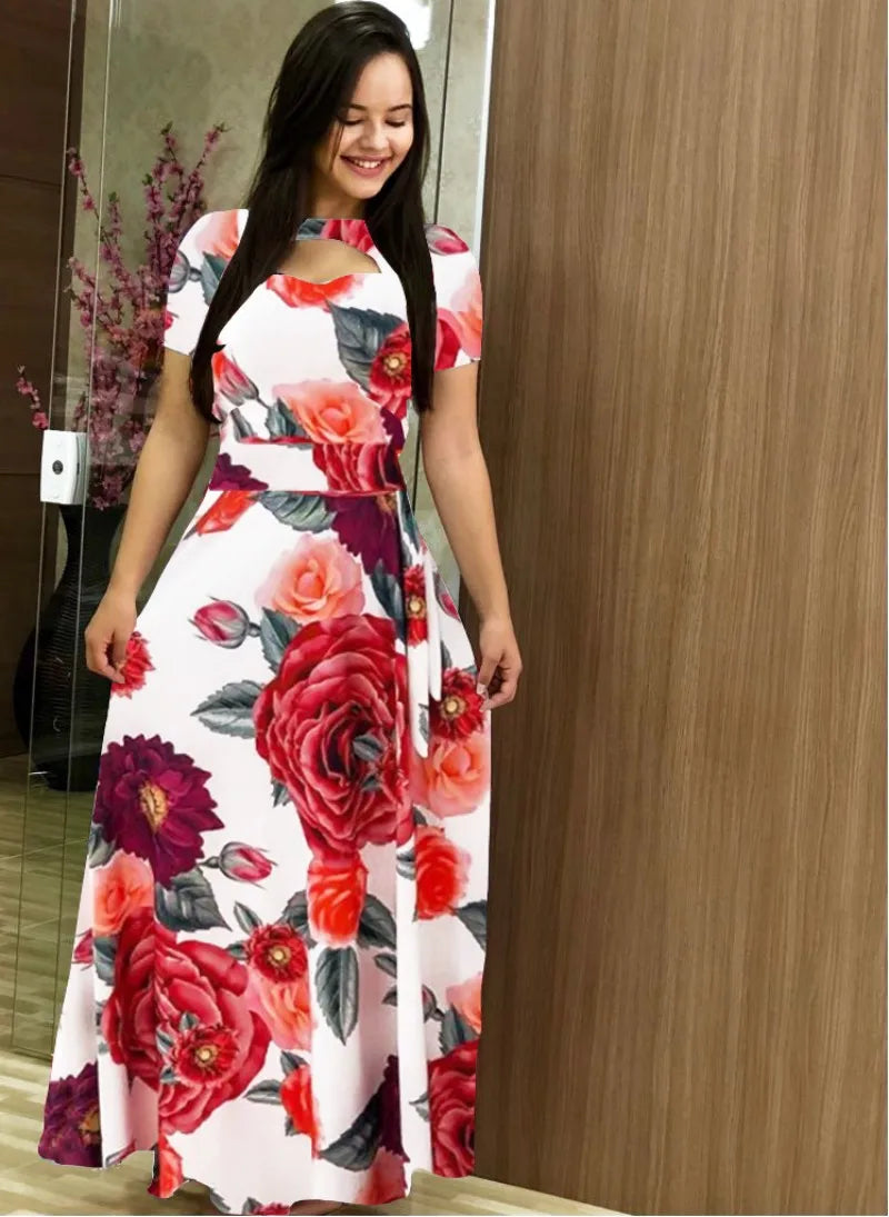 Women New Spring/Summer , big swing skirt, sexy and fashionable digital printing Dresses