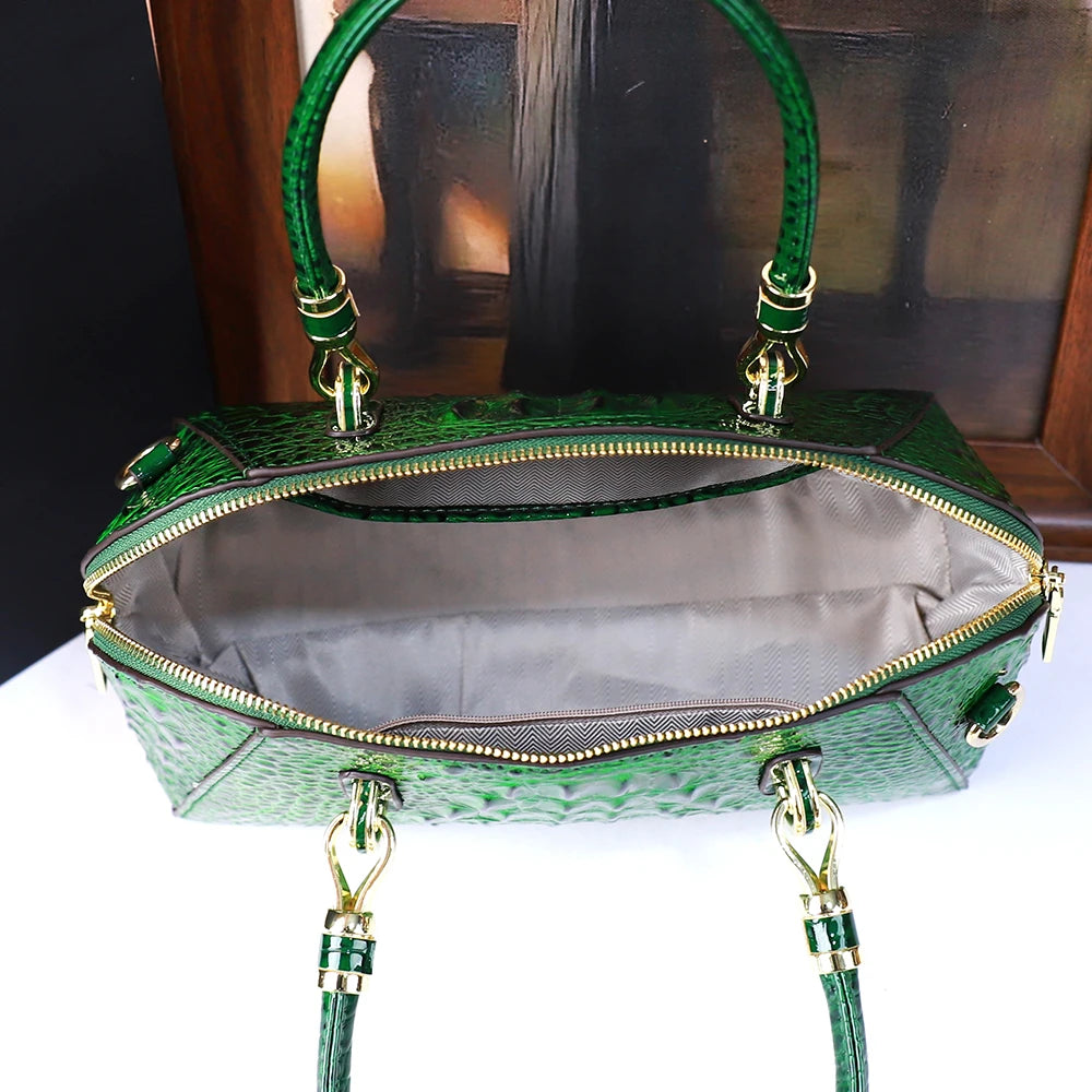 Women Crocodile pattern high-end  new retro fashion handbag, large-capacity texture, single-shoulder crossbody , pillow bag