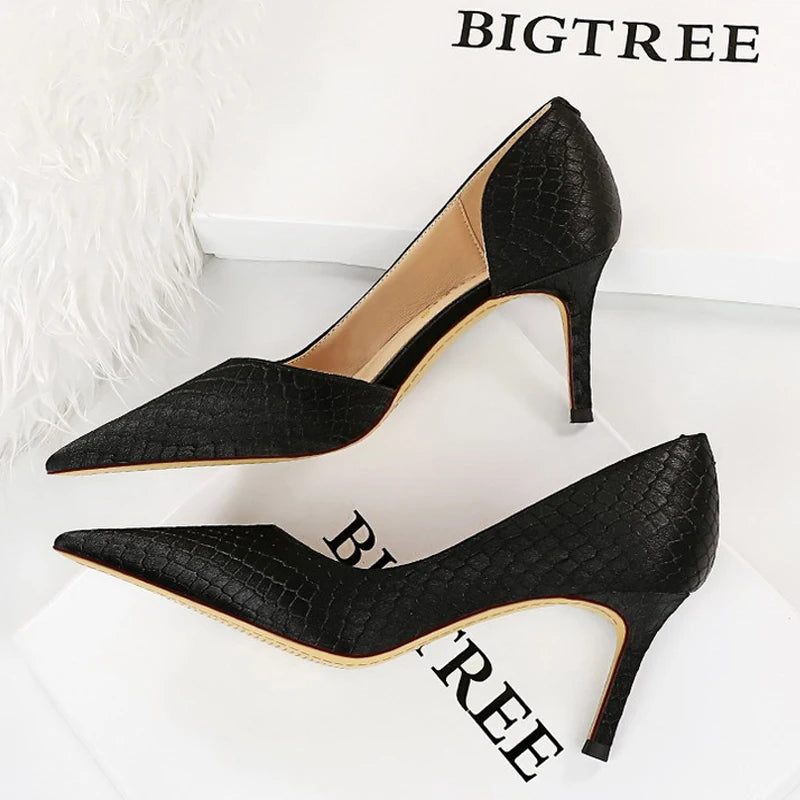 Women BIGTREE Shoes Designer New Pumps Pointed Toe High Heels