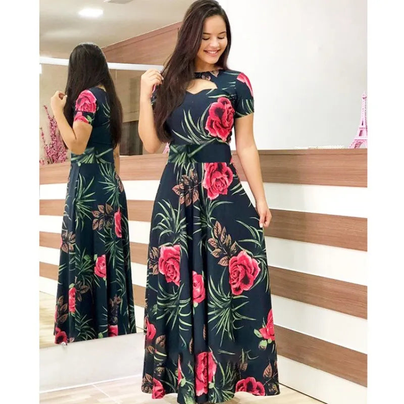 Women New Spring/Summer , big swing skirt, sexy and fashionable digital printing Dresses