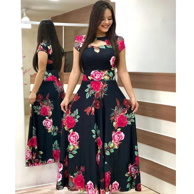 Women New Spring/Summer , big swing skirt, sexy and fashionable digital printing Dresses