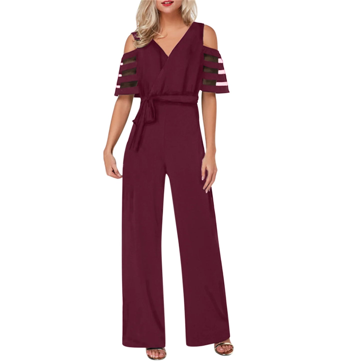 women's wide leg loose design comfortable and casual jumpsuit