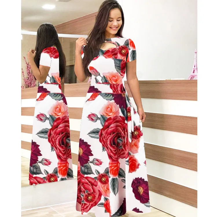 Women New Spring/Summer , big swing skirt, sexy and fashionable digital printing Dresses