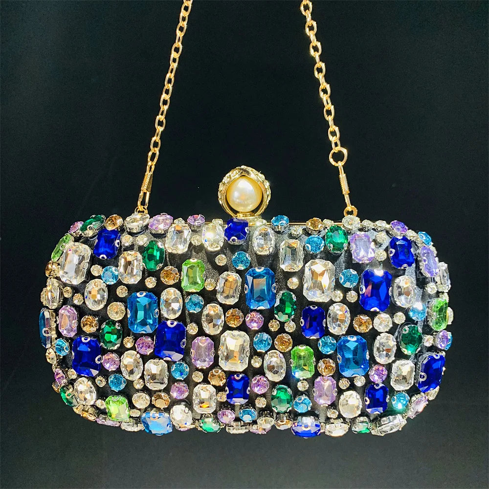 women Full diamond-encrusted diamond dinner bag,