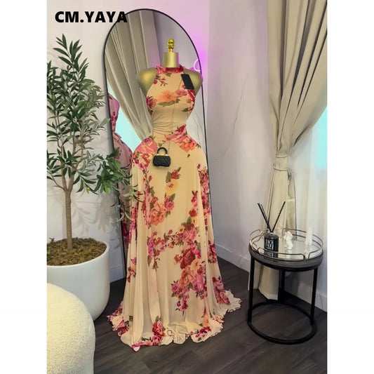 Women New  O-neck Sleeveless Long Maxi  Dresses