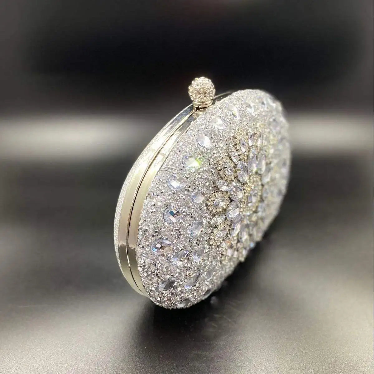 women Fashionable Shell diamonds birthday wedding Handbag Rhinestone Clutch Sequin and Sunflower Evening Party Bag