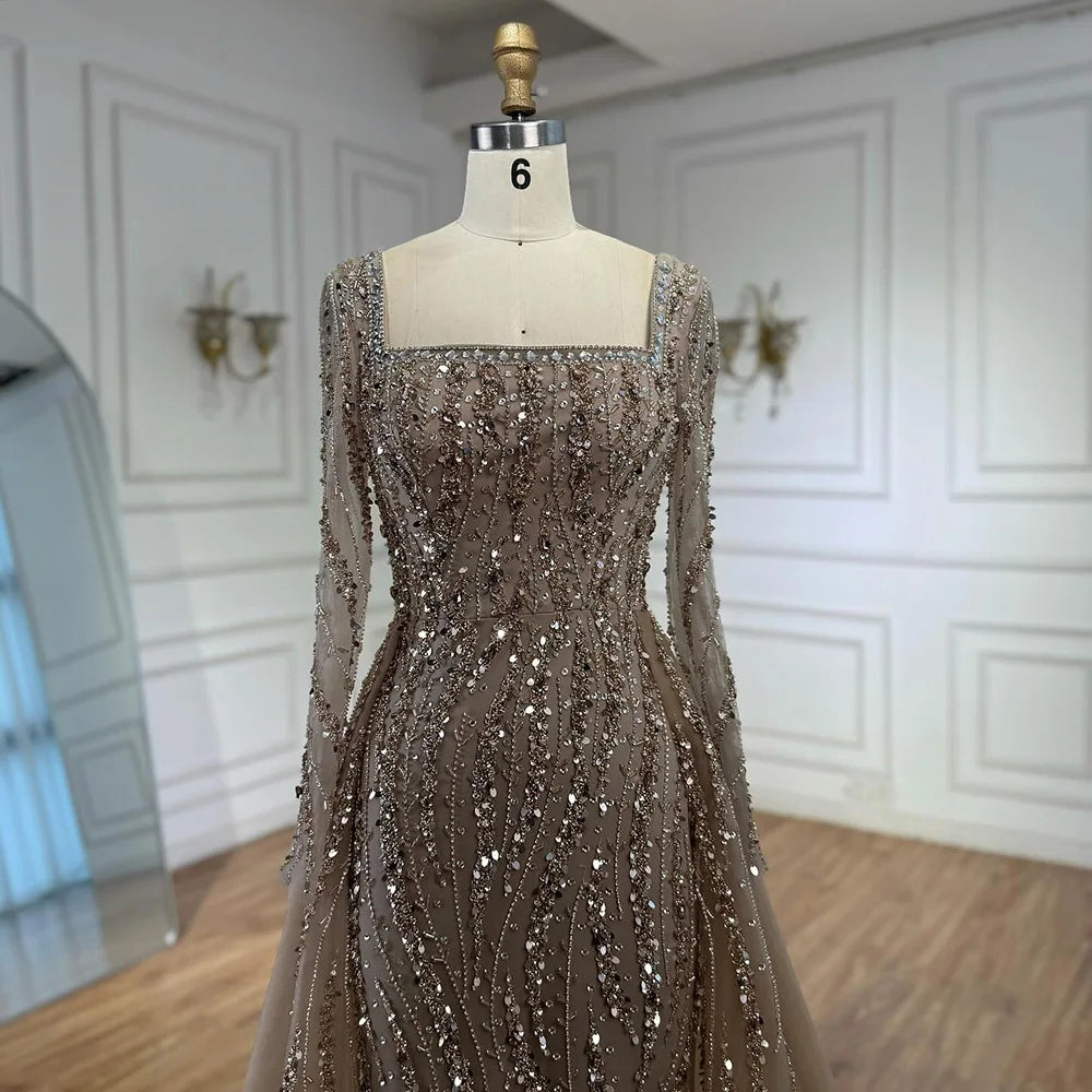 Women Evening Dress with Overskirt Luxury formal gown