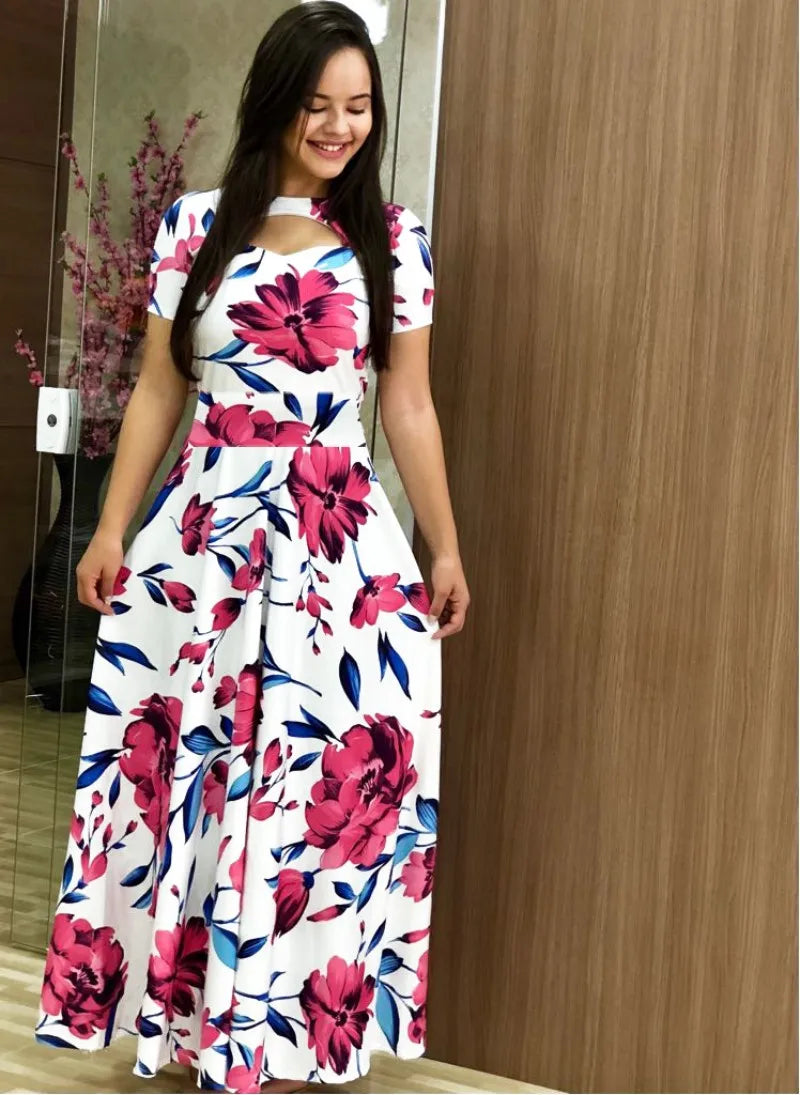 Women New Spring/Summer , big swing skirt, sexy and fashionable digital printing Dresses