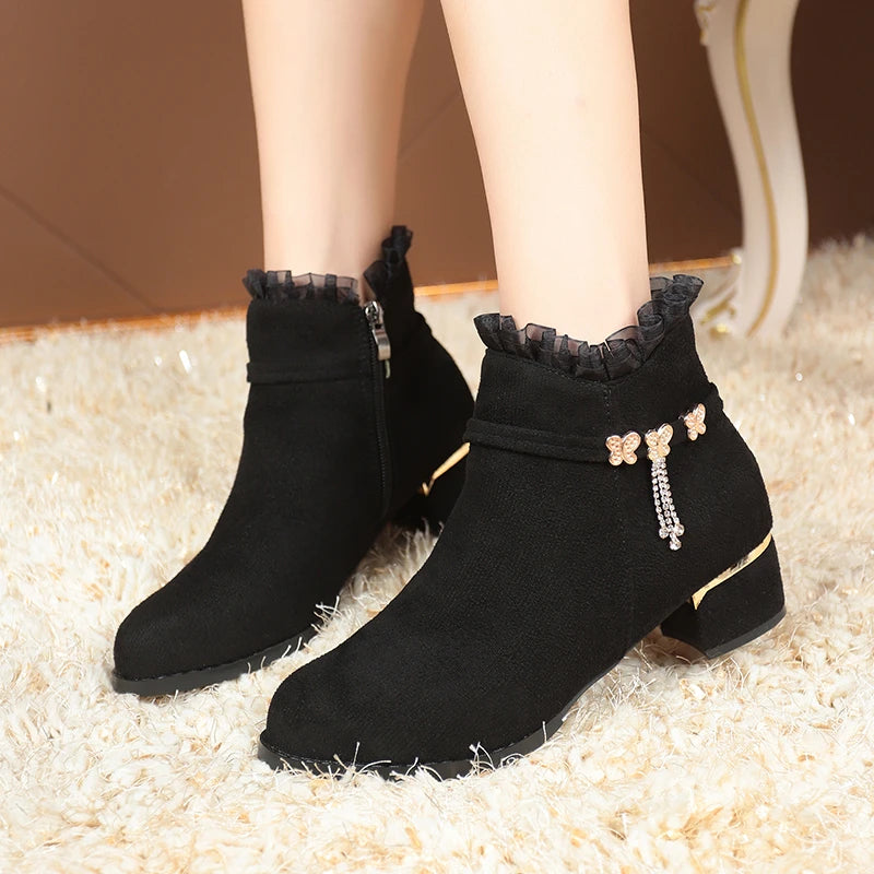 Women elegant Anti Slip Winter Banquet Casual boots