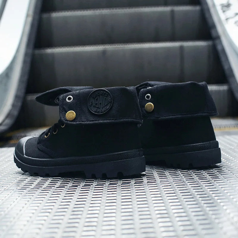 Women New Canvas Shoes Palladium Style Fashion High-top Breathable Ankle boots