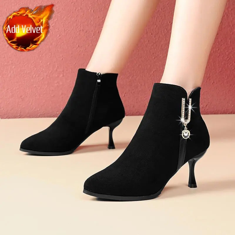 Autumn Winter Heeled  Boots for Women