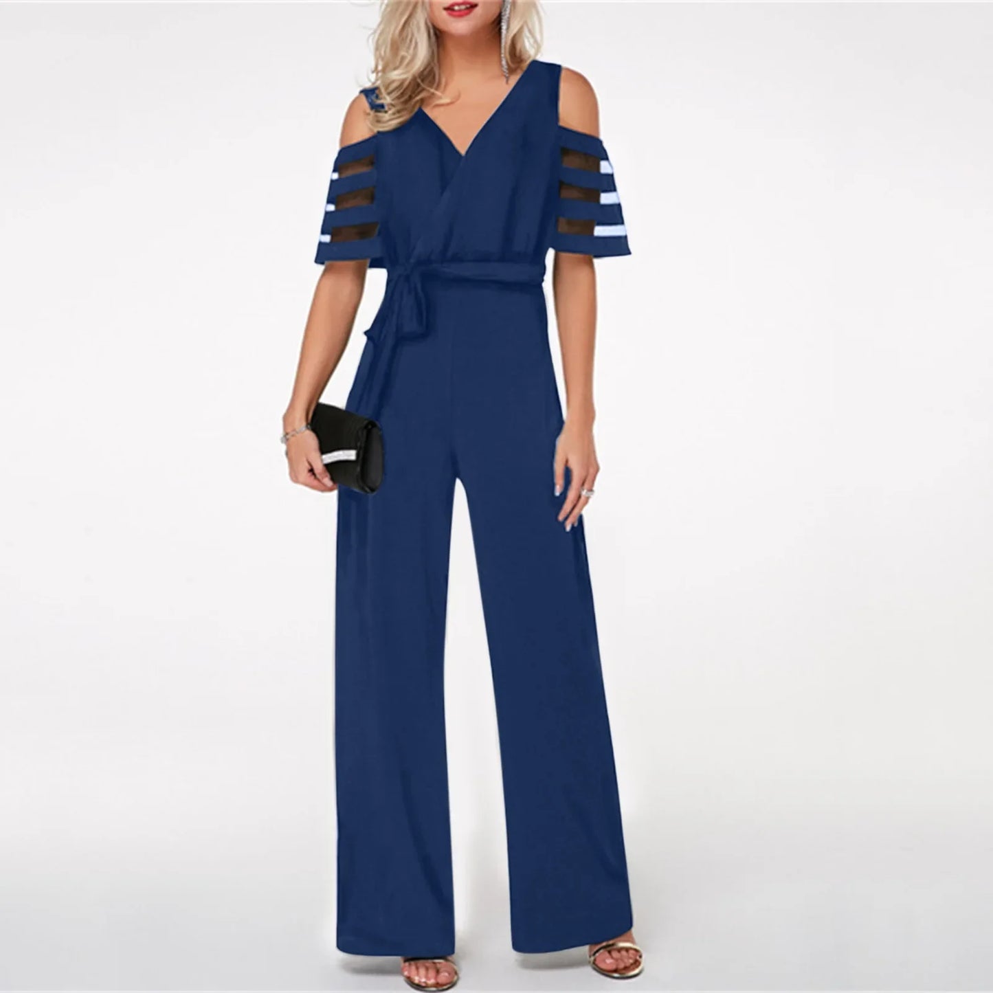 women's wide leg loose design comfortable and casual jumpsuit