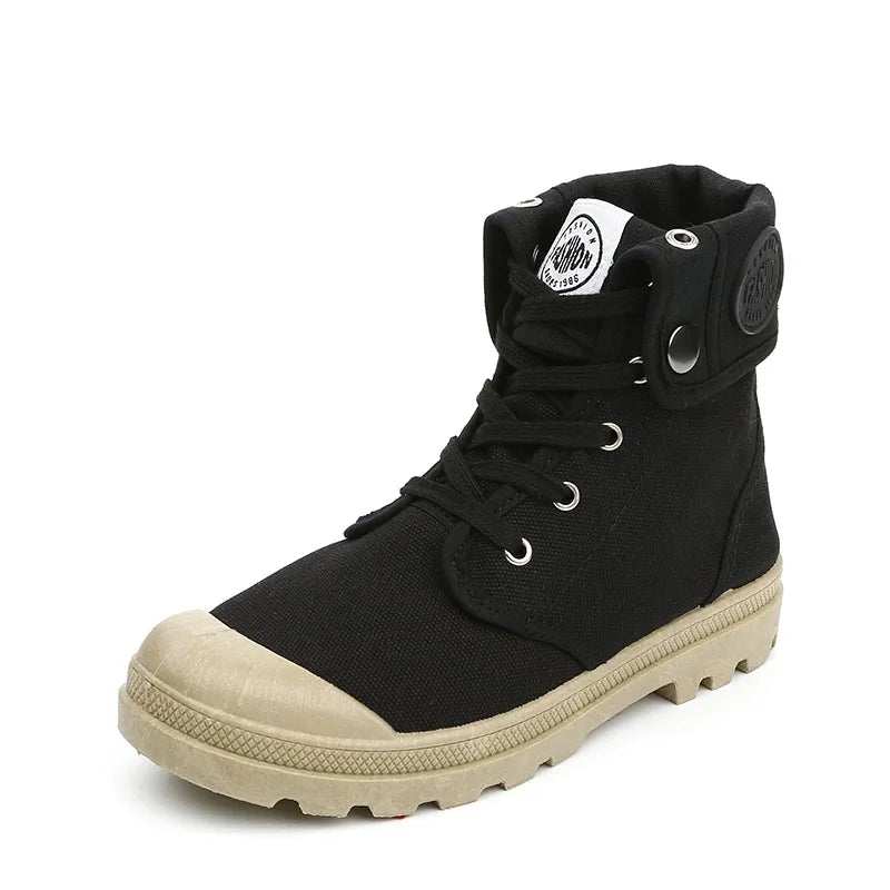 Women New Canvas Shoes Palladium Style Fashion High-top Breathable Ankle boots