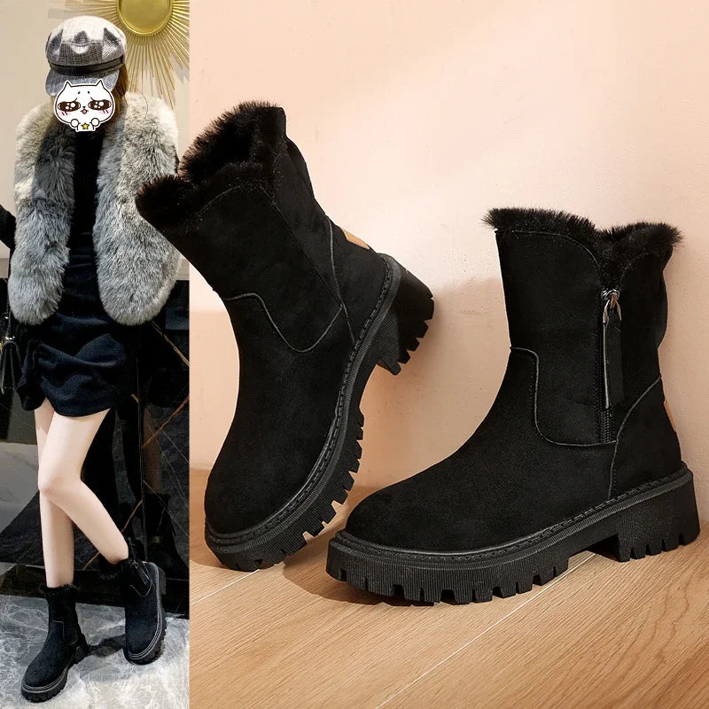 Women Warm Fashion Designer Platform Boots