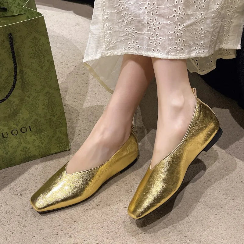 Women Fashion loafers genuine leather luxury shoes