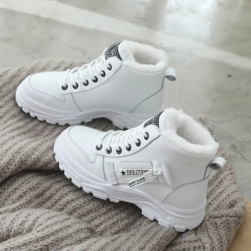 Women Casual High-top Shoes for Winter Snow Boots Warm Womens Sneakers Platform Ankle Boots