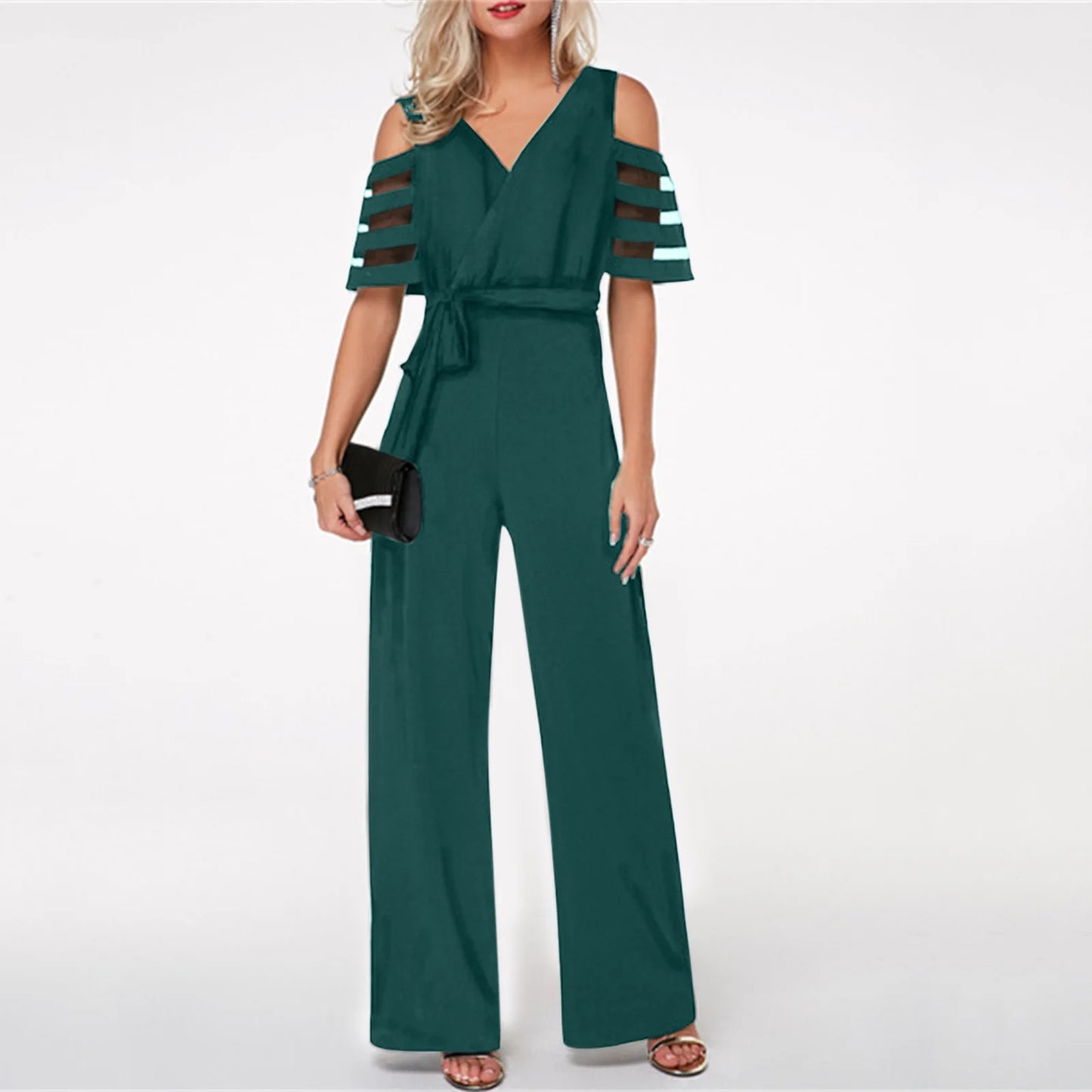 women's wide leg loose design comfortable and casual jumpsuit
