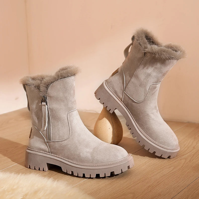 Women Warm Fashion Designer Platform Boots