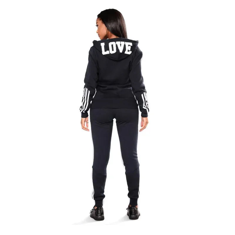 Woman Hot Sale Zip-up Hoodie Sweatpants Autumn Winter Daily Casual Sporty Jogger Set Urban Fashion Sexy Hoody Outfit