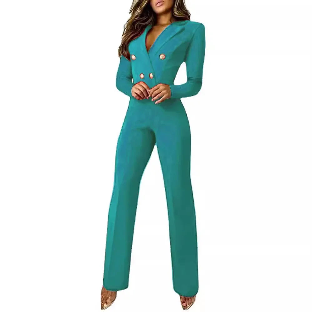 Women's slim fit long sleeve autumn winter jumpsuit