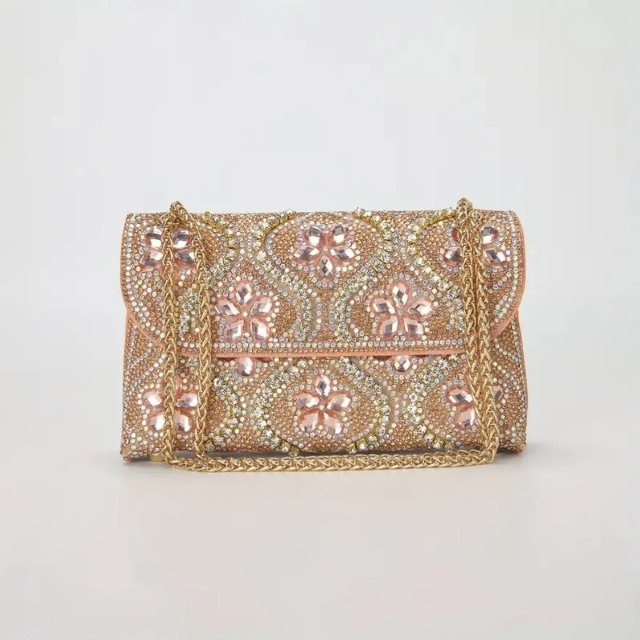 Women New Fashion Celebrity Rhinestone  Clothing Alloy Xiaoxiangfeng Shoulder Crossbody Dinner Bag