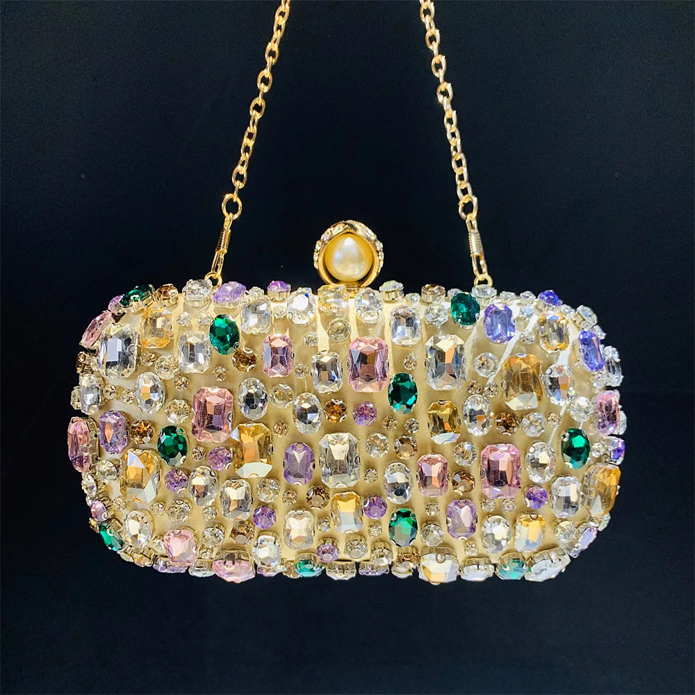 women Full diamond-encrusted diamond dinner bag,
