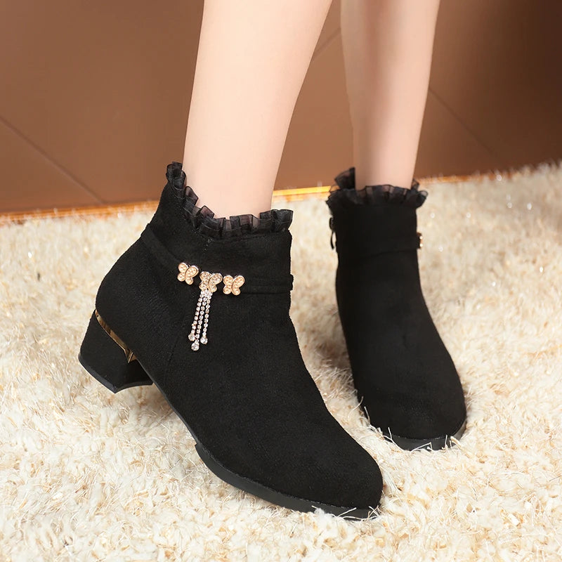 Women elegant Anti Slip Winter Banquet Casual boots