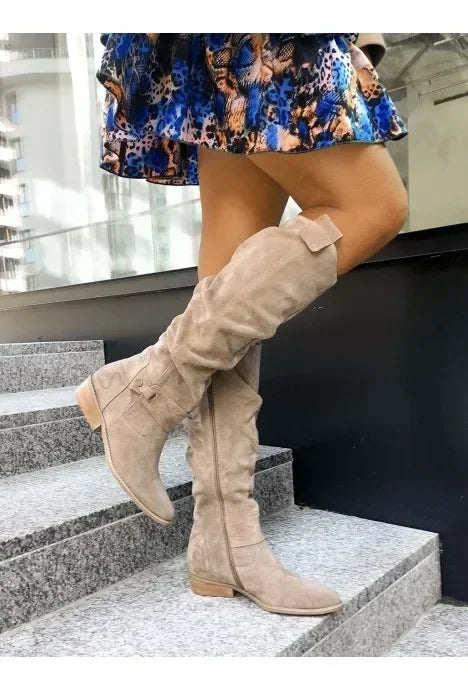 Low Heel  Thigh High Women