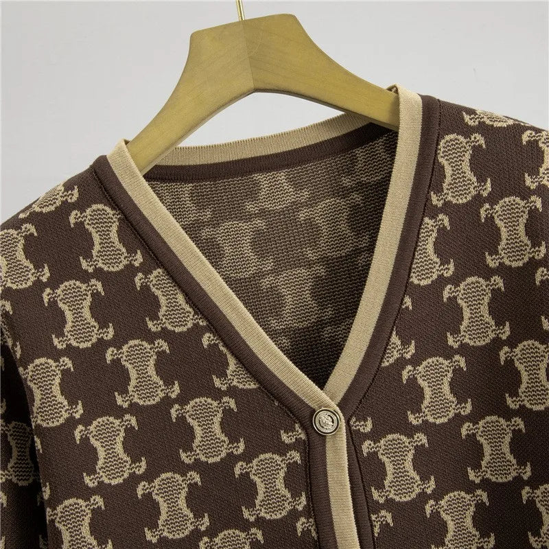 Women Knitted Pant Sets Sweater for spring and autumn