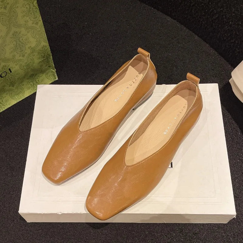 Women Fashion loafers genuine leather luxury shoes