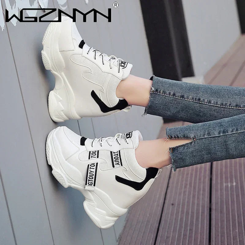 WOMEN NEW High Quality Chunky Platform Outdoor Sneakers Women Super High Heels Casual