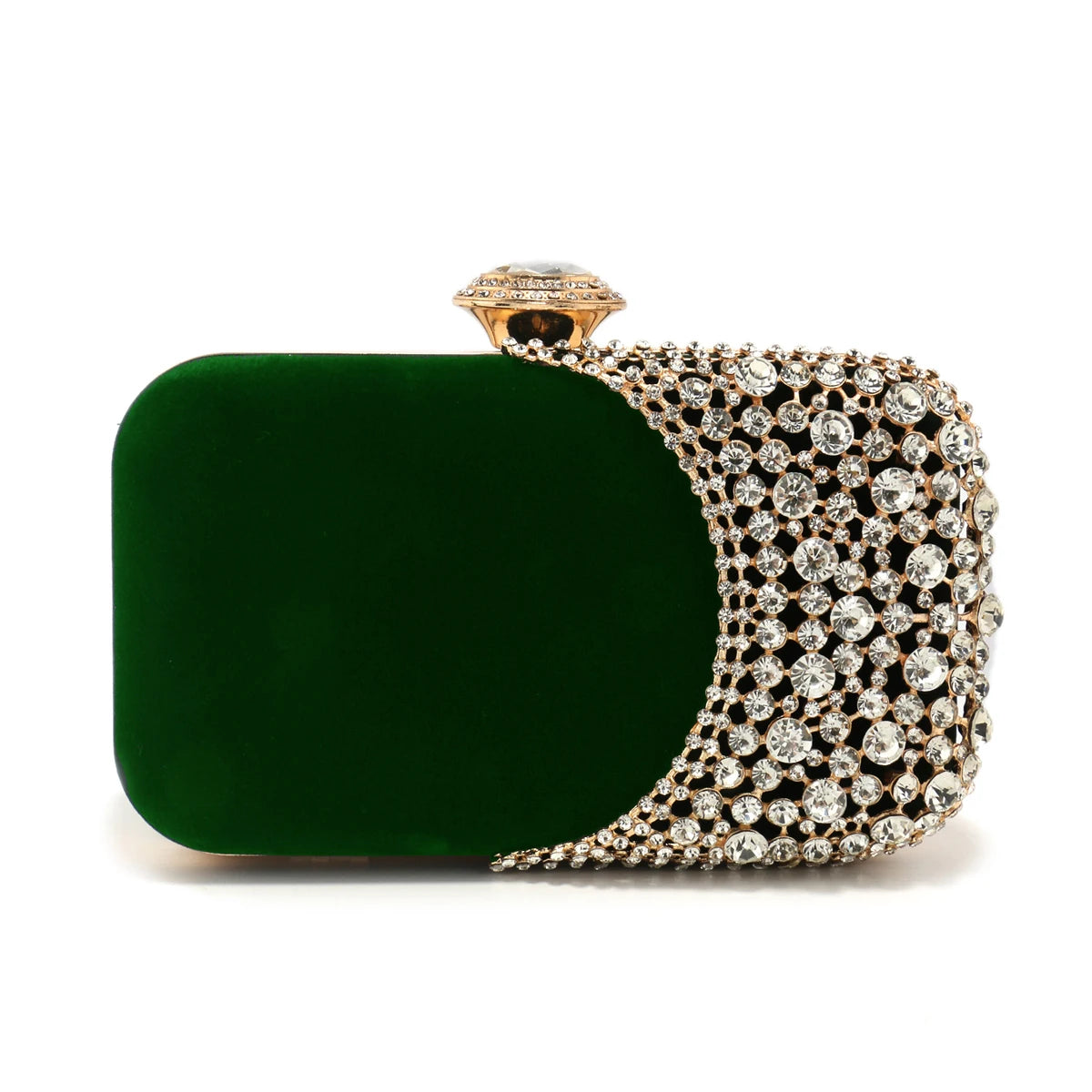 Women Hollow Design Evening Bags Velvet Glitter Fashion Ladies Wedding Party  Shoulder Chain Diamonds Handbags