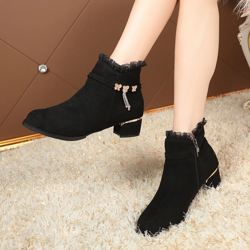 Women elegant Anti Slip Winter Banquet Casual boots