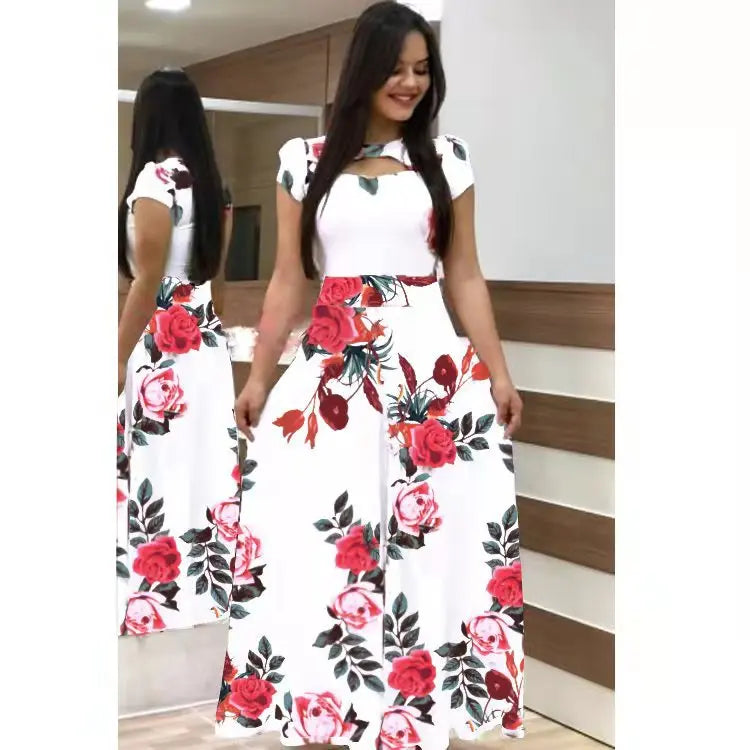 Women New Spring/Summer , big swing skirt, sexy and fashionable digital printing Dresses
