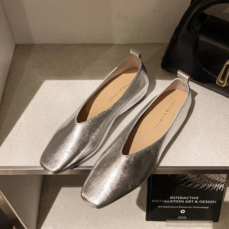 Women Fashion loafers genuine leather luxury shoes