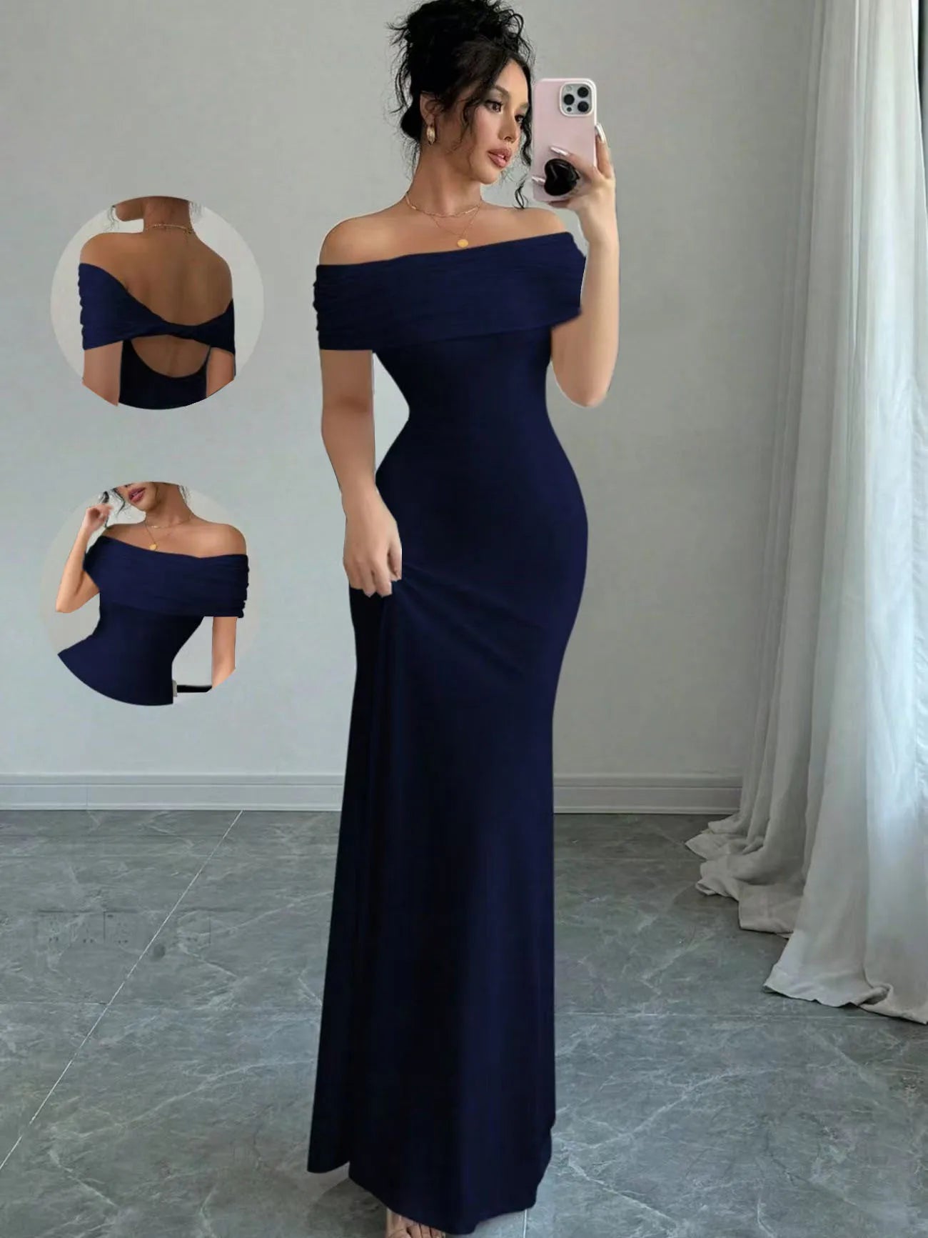 Women‘s Off Shoulder, sleeveless Sexy Bodycon , Elegant Bandage Cocktail Dress for Night Out