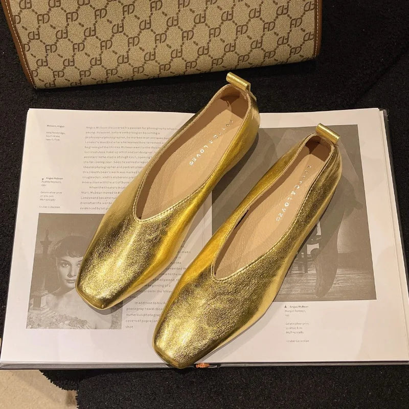Women Fashion loafers genuine leather luxury shoes